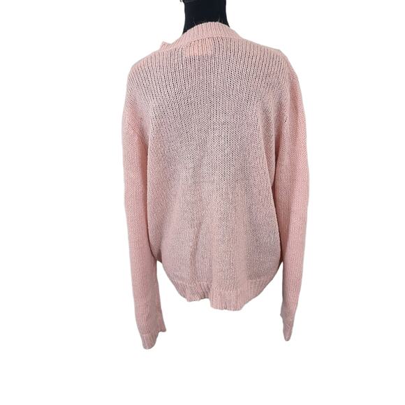 Tricot by Cest  Toi Sweater L Barbie Core Pink Acrylic Ballet Core Fairy Core - Picture 2 of 12